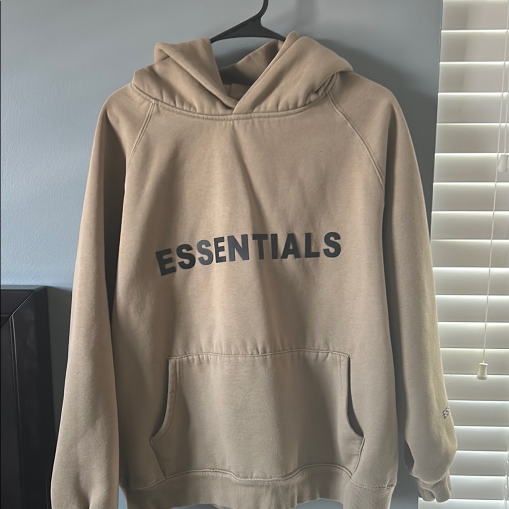 Fear of God Essentials Beige Hoodie